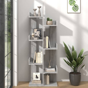 Bücherschrank Grau Sonoma 48x25,5x140 cm