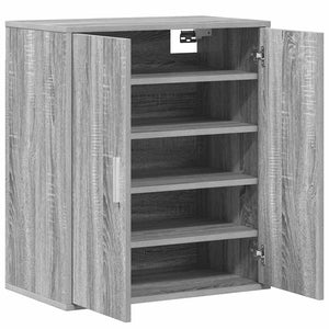 Schuhschrank Grau Sonoma 60x35x70 cm