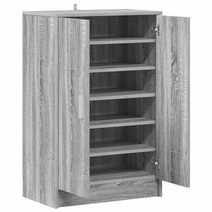 Schuhschrank Grau Sonoma 60x35x92 cm