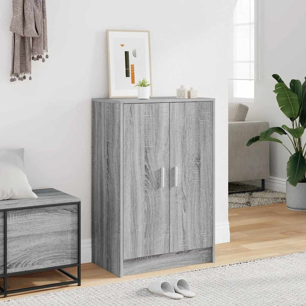 Schuhschrank Grau Sonoma 60x35x92 cm