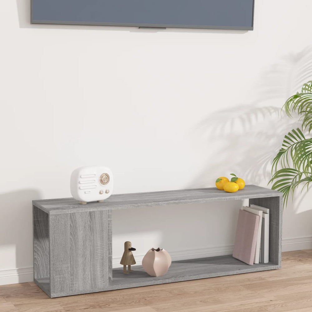 vidaXL Meuble TV gris Sonoma 100x24x32 cm bois d'ingénierie