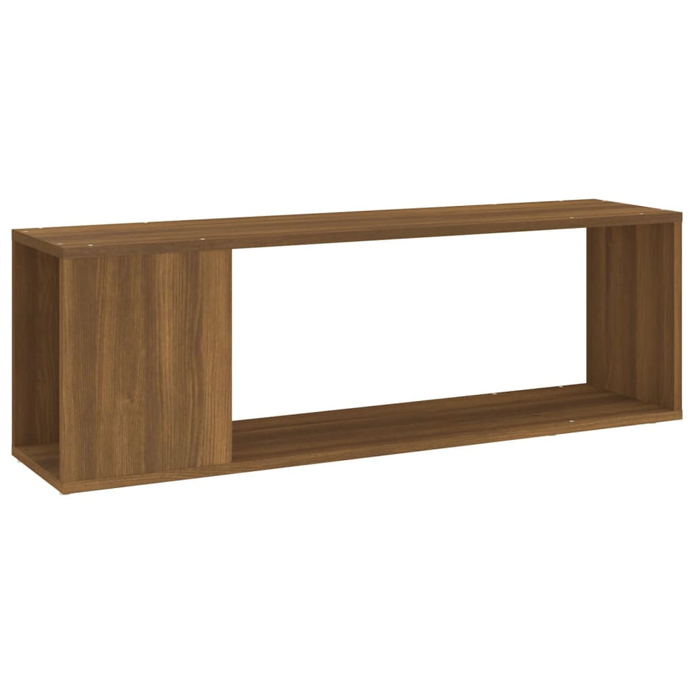 vidaXL Meuble TV marron aspect chêne 100x24x32 cm aggloméré