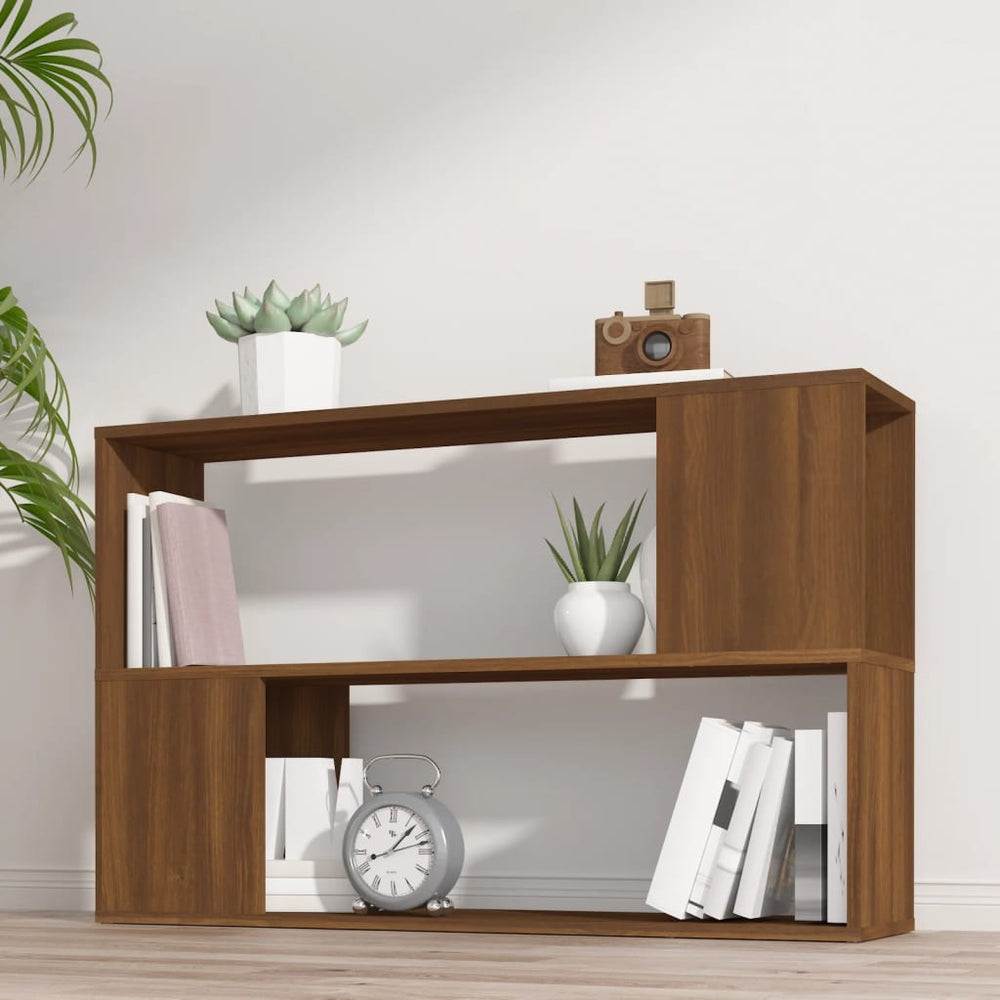 vidaXL Bibliothèque Marron aspect chêne 100x24x63 cm Bois d'ingénierie