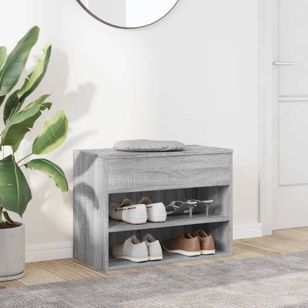 Schuhbank Grau Sonoma 60 cm