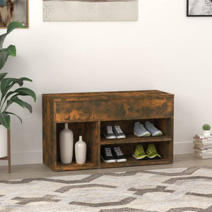 Schuhbank Räuchereiche 80 cm