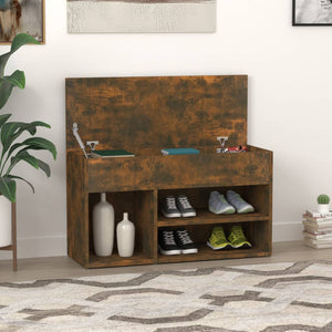 Schuhbank Räuchereiche 80 cm