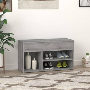 Schuhbank Grau Sonoma 80 cm