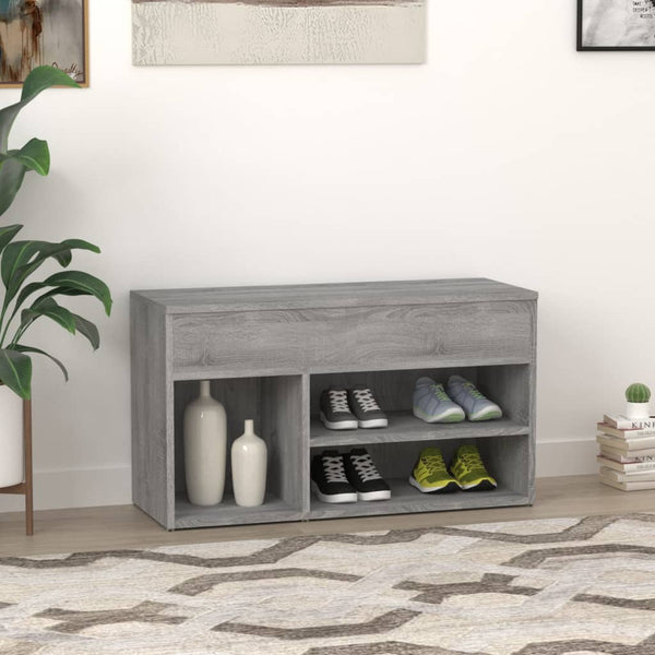Schuhbank Grau Sonoma 80 cm