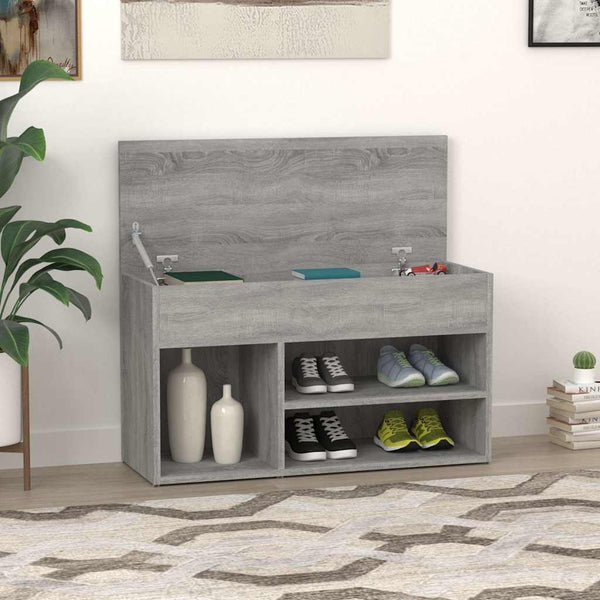 Schuhbank Grau Sonoma 80 cm
