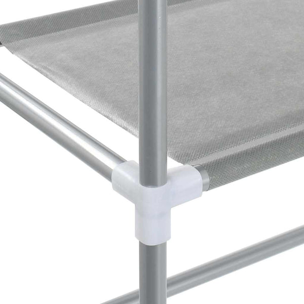 Waschmaschinenregal mit 2 Ablagen, Grau