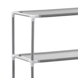 Waschmaschinenregal mit 2 Ablagen, Grau