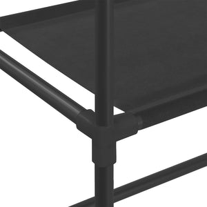 Waschmaschinenregal mit 2 Ablagen, Schwarz