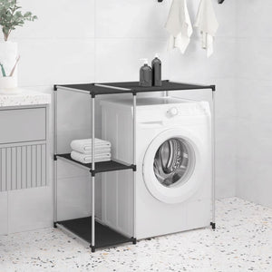 Waschmaschinenregal Schwarz 87x55x90,5 cm