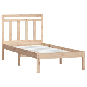 vidaXL Lit en bois massif 75x190 cm