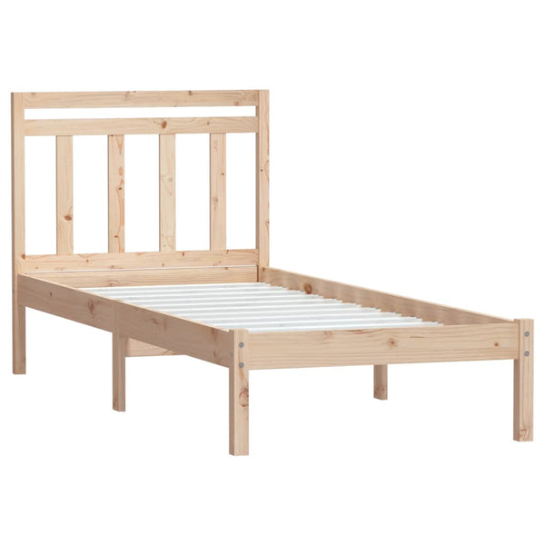 vidaXL Lit en bois massif 75x190 cm