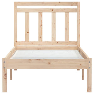 vidaXL Lit en bois massif 75x190 cm