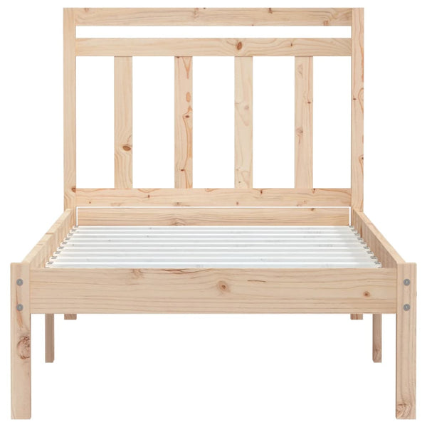 vidaXL Lit en bois massif 75x190 cm