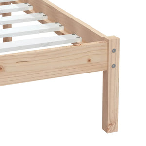 vidaXL Lit en bois massif 75x190 cm