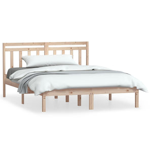 vidaXL Solid Wood Bed 135x190 cm