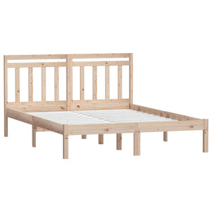 vidaXL Solid Wood Bed 135x190 cm