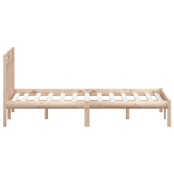 vidaXL Solid Wood Bed 135x190 cm
