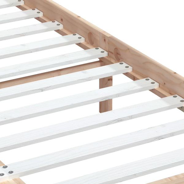 vidaXL Solid Wood Bed 135x190 cm
