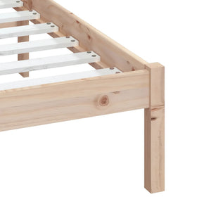 vidaXL Solid Wood Bed 135x190 cm