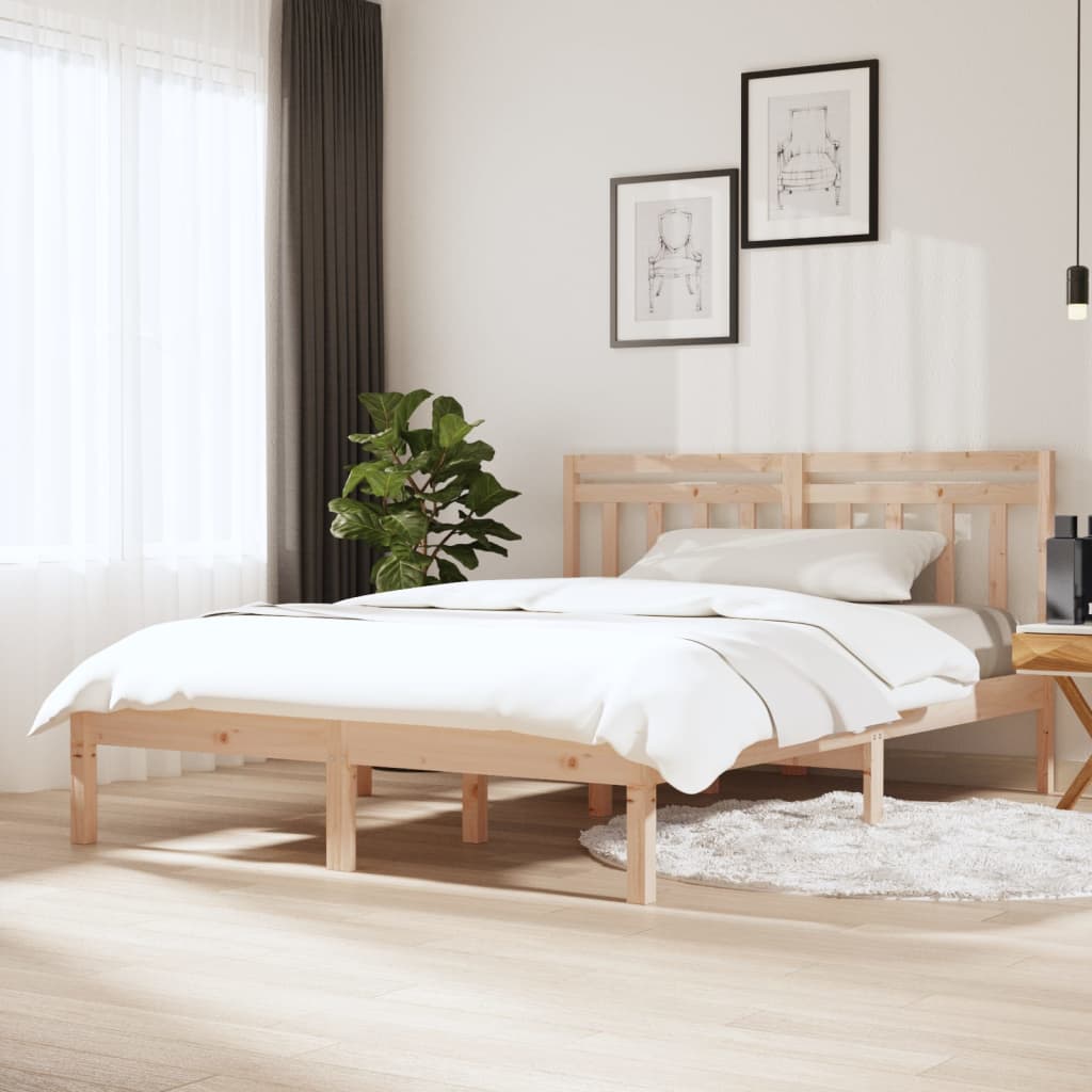 vidaXL Solid Wood Bed 150x200 cm