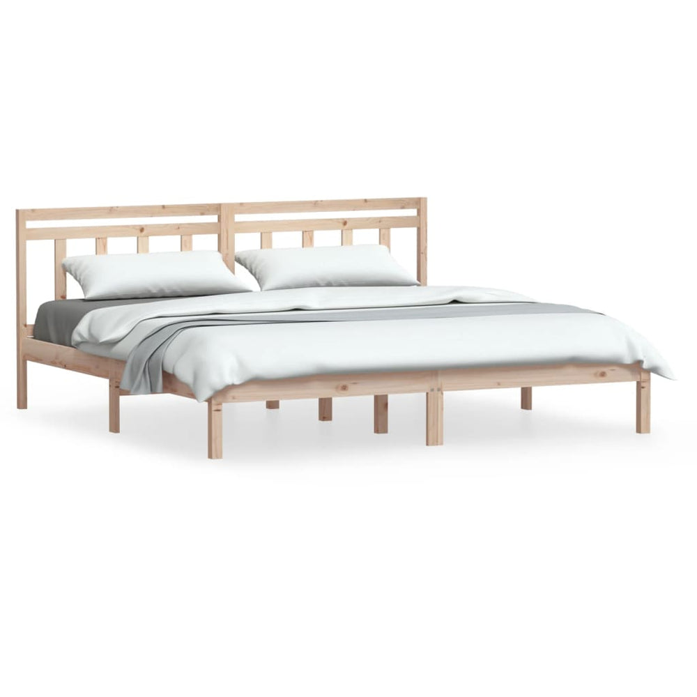 vidaXL Lit en bois massif 180 x 200 cm