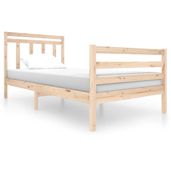vidaXL Lit en bois massif 100 x 200 cm