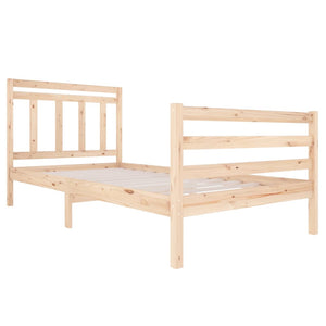 vidaXL Lit en bois massif 100 x 200 cm