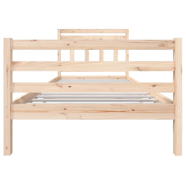 vidaXL Lit en bois massif 100 x 200 cm