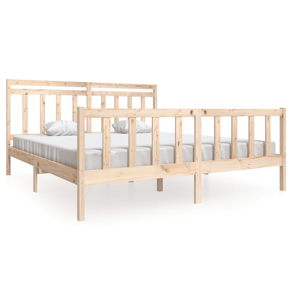 vidaXL Lit en bois massif 180 x 200 cm