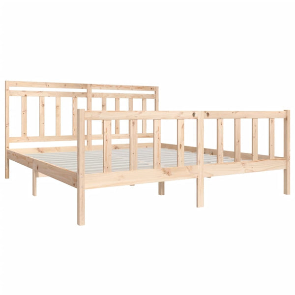 vidaXL Lit en bois massif 180 x 200 cm