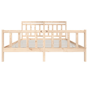 vidaXL Lit en bois massif 180 x 200 cm