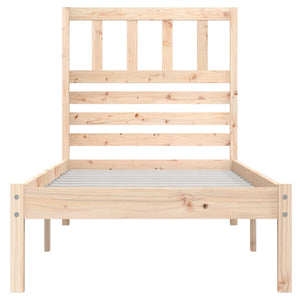 vidaXL Lit en bois massif 75x190 cm pin