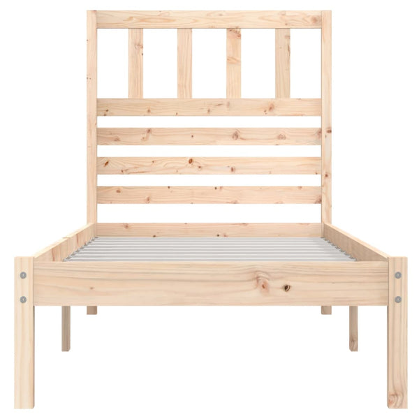 vidaXL Lit en bois massif 75x190 cm pin