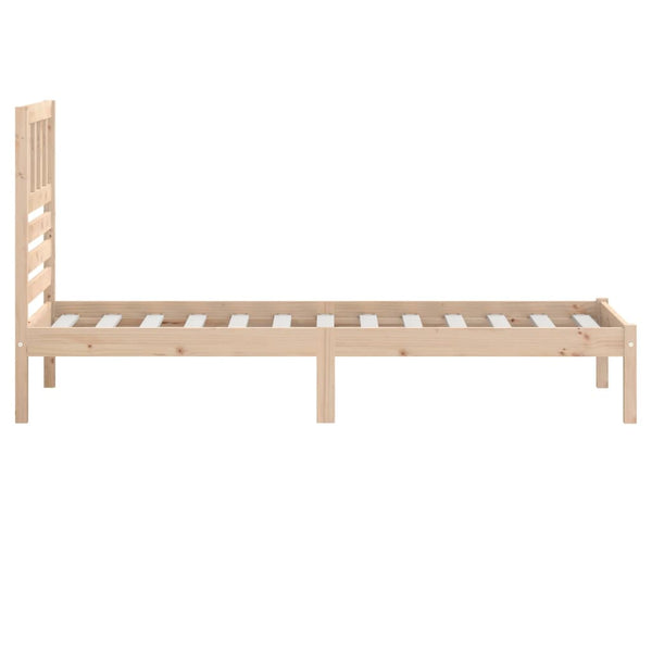 vidaXL Lit en bois massif 75x190 cm pin