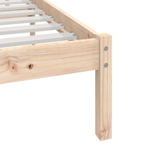 vidaXL Lit en bois massif 75x190 cm pin