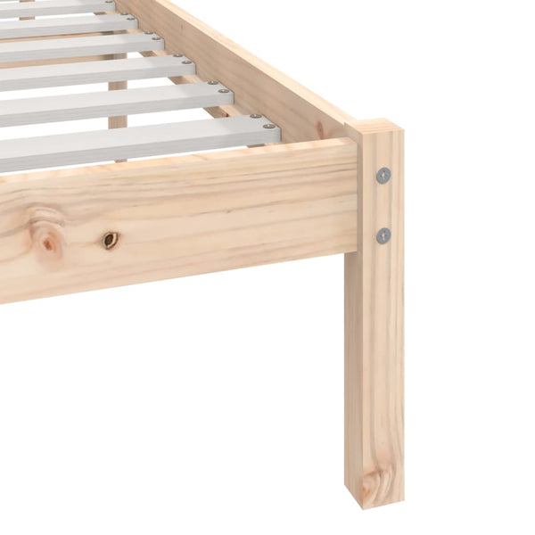 vidaXL Lit en bois massif 75x190 cm pin