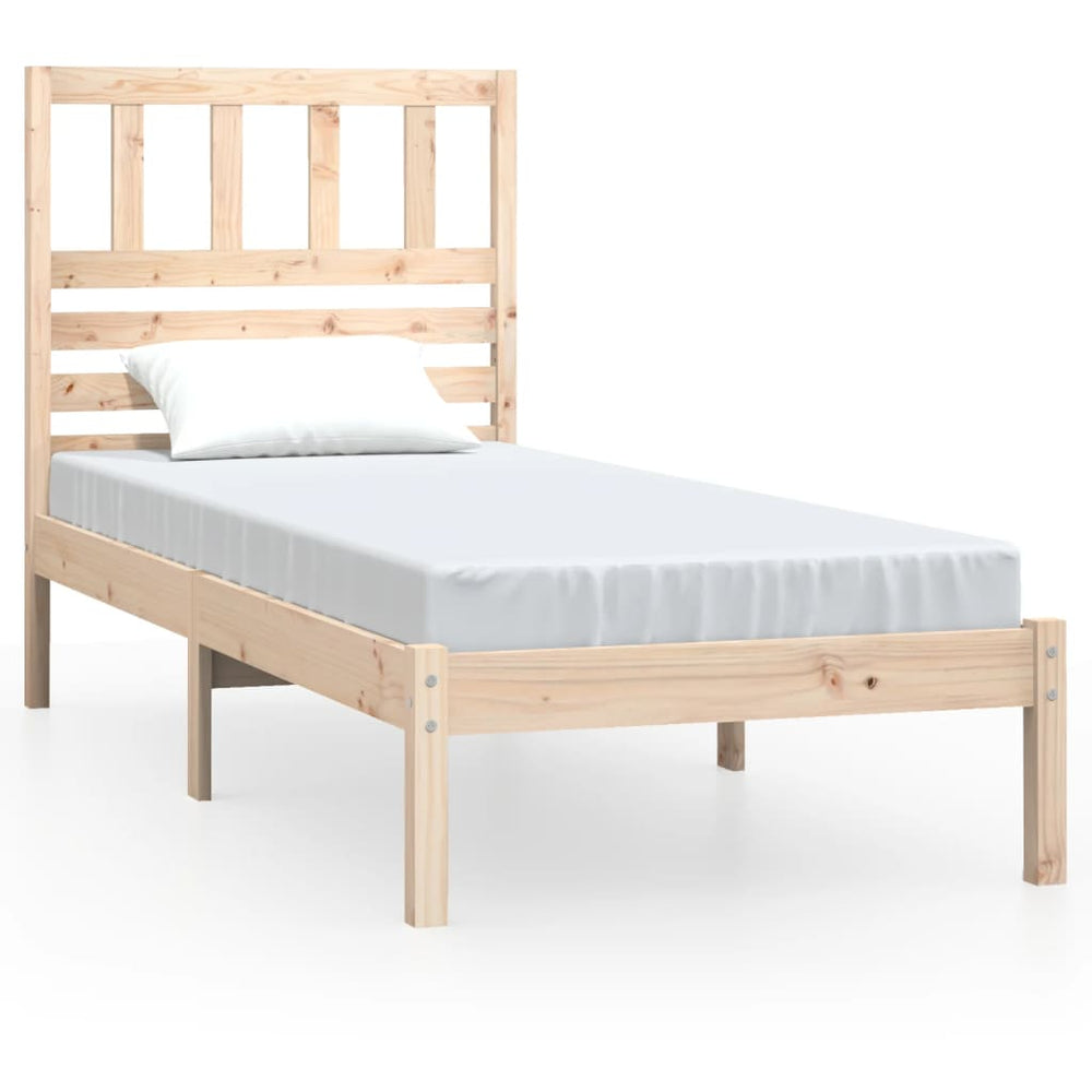 vidaXL Lit en bois massif pin 90x200 cm