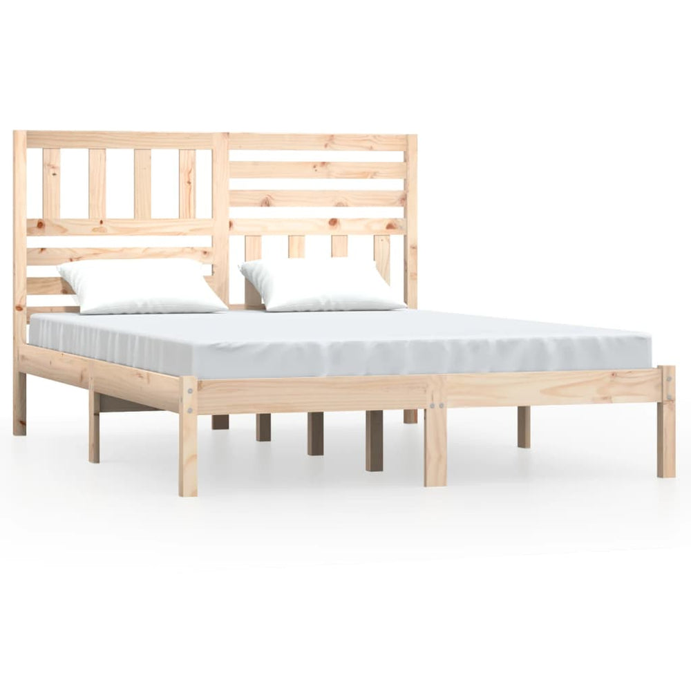 vidaXL Lit en bois massif pin 160x200 cm
