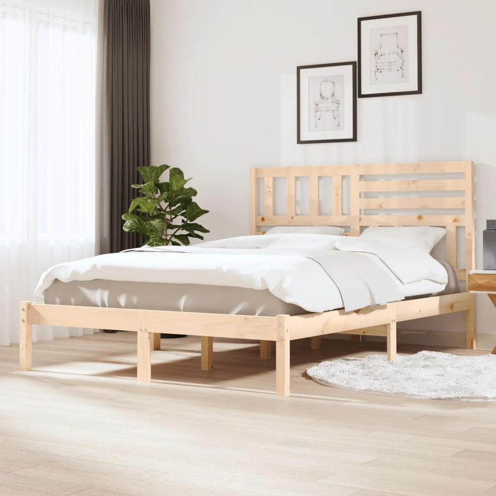 vidaXL Lit en bois massif pin 160x200 cm