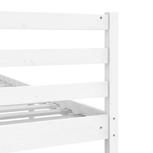 vidaXL Lit en bois massif blanc 200x200 cm