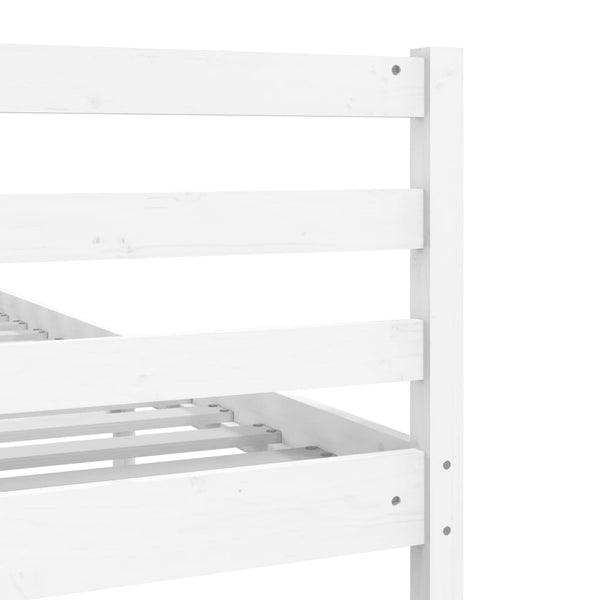 vidaXL Lit en bois massif blanc 200x200 cm