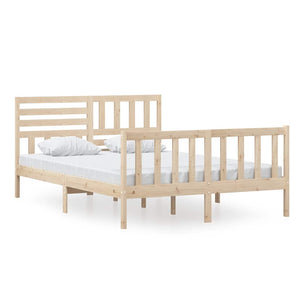 vidaXL Lit en bois massif 140x200 cm
