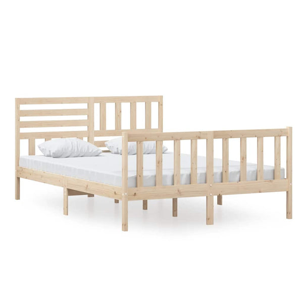 vidaXL Lit en bois massif 140x200 cm