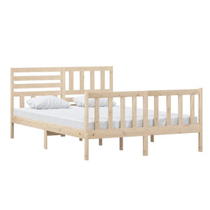 vidaXL Lit en bois massif 140x200 cm
