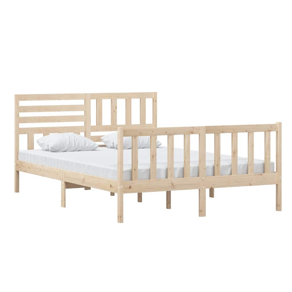 vidaXL Lit en bois massif 140x200 cm