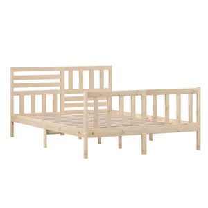 vidaXL Lit en bois massif 140x200 cm